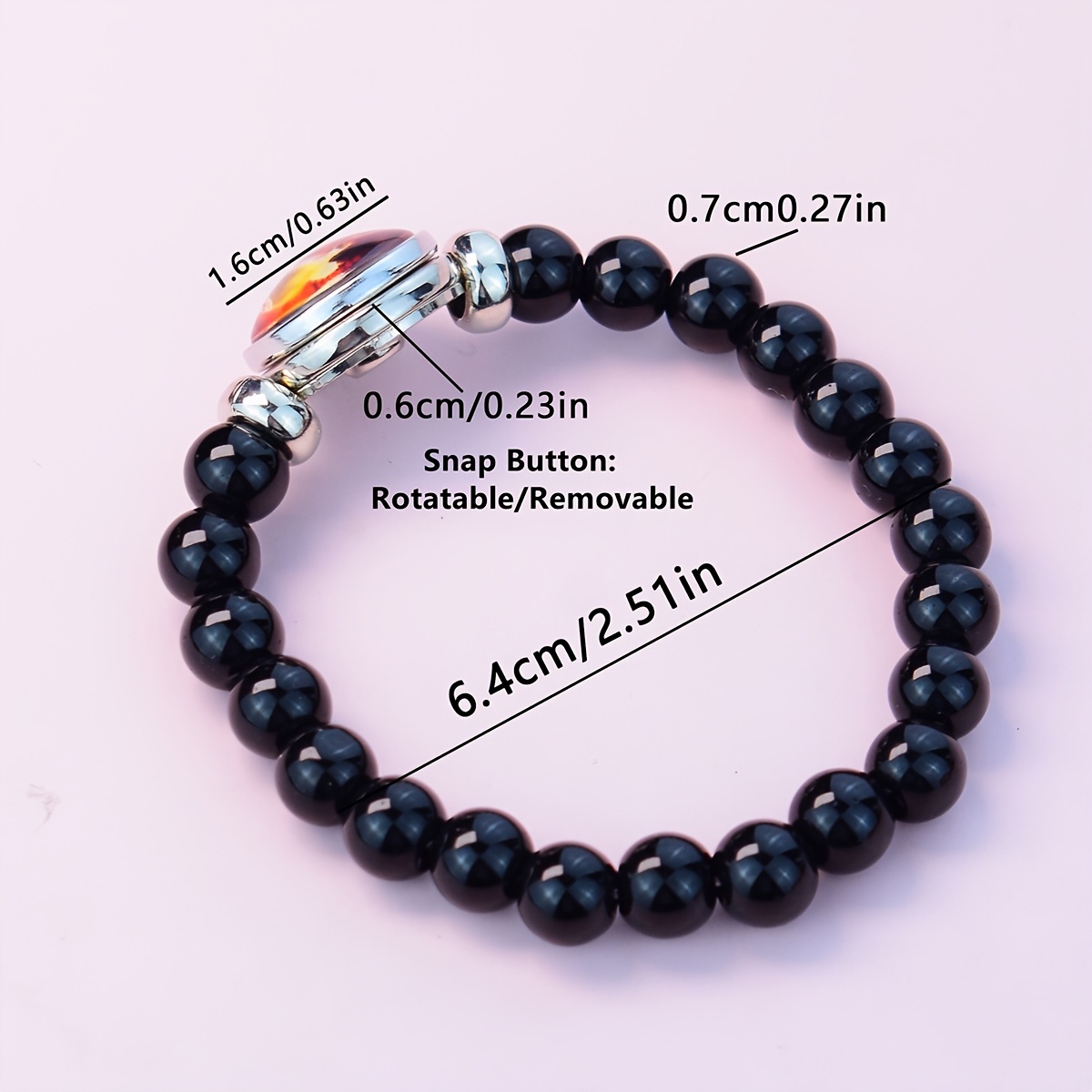 Paw Print Heart Design Beaded Bracelet for Pet Lovers